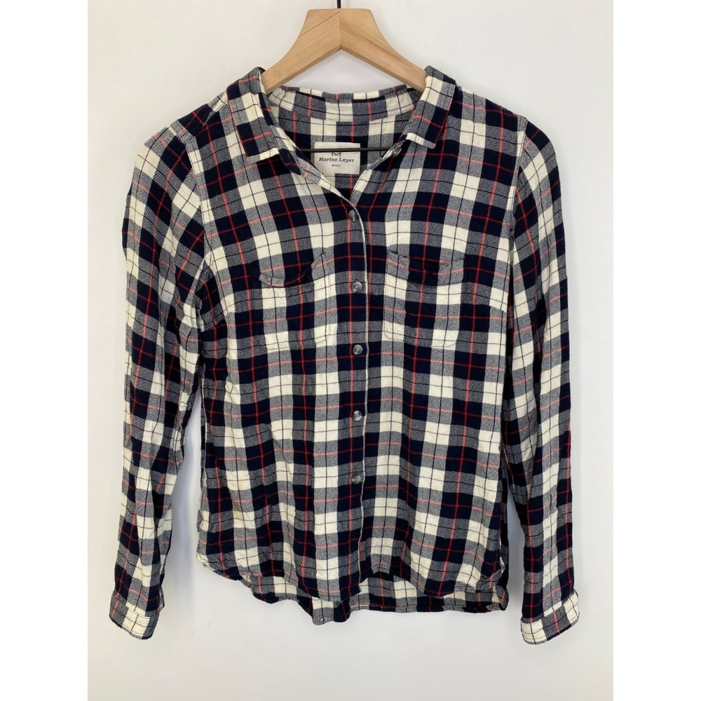 Marine Layer Long Sleeve Button Down Shirt Sz S